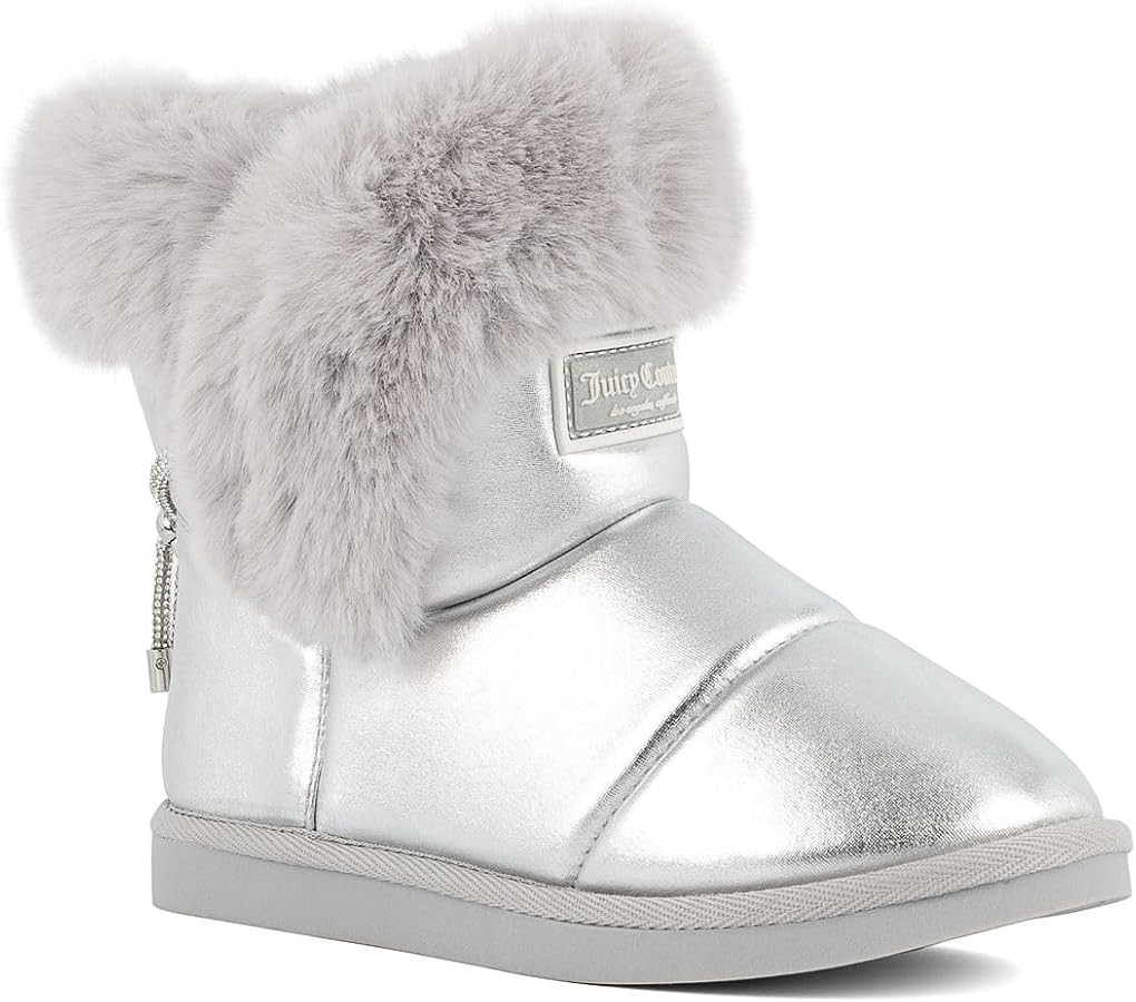Juicy Couture Women's Slip On Winter Snow Boots Warm & Insulated Fur Lining Comfortable Fashion B... | Amazon (US)