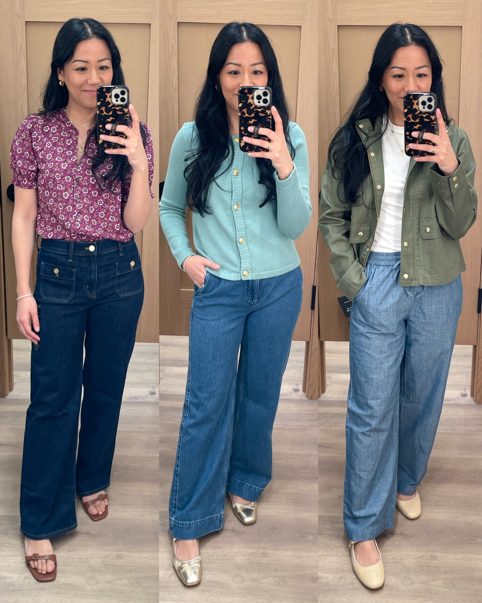 Size XS in blouse and cardigan
Size small jacket
Size 26 in jeans
Size 2 in chambray pants
Shoes are all true to size

Spring fashion
J.Crew Factory


#LTKSeasonal #LTKFindsUnder100 #LTKSaleAlert