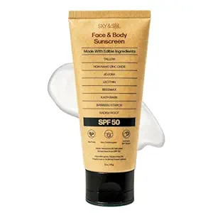 Sky and Sol Mineral Sunscreen SPF 50 for Face & Body, 3 oz | Non-Nano Zinc Oxide & Grass-Fed Tall... | Amazon (US)