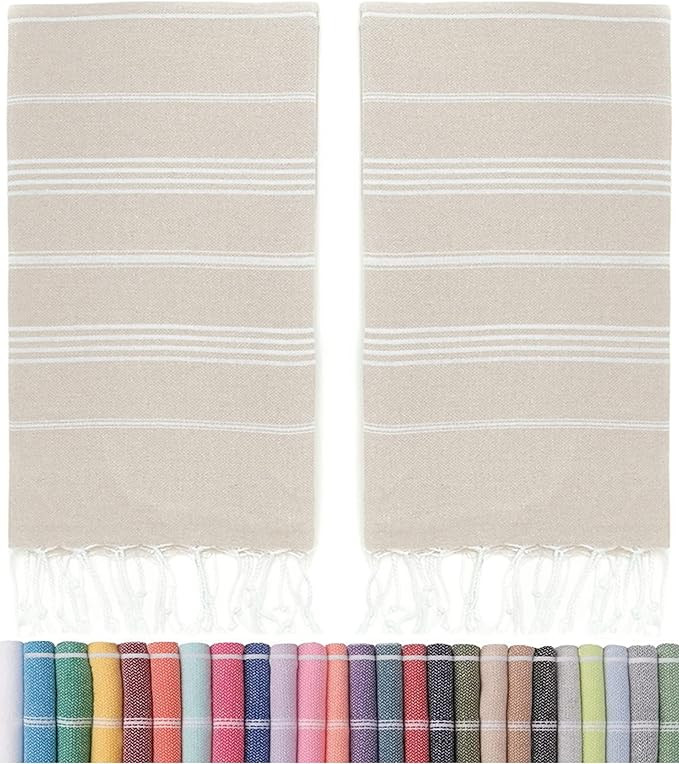 HAVLULAND Sale Pack of 2 Turkish Beach Towels 100% Cotton Super Absorbent Quick-Dry Sand Free Bea... | Amazon (US)