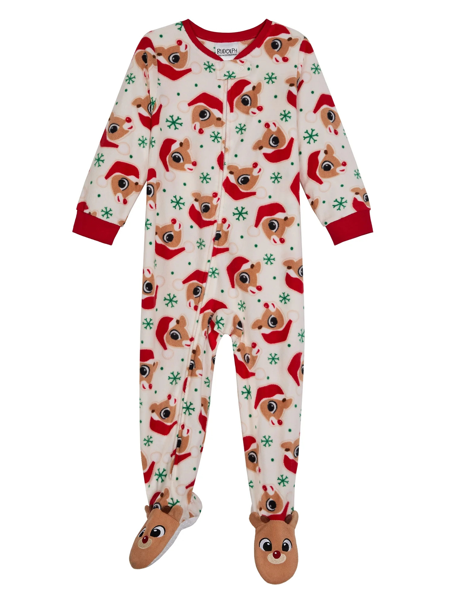 Rudolph Toddler One-Piece Footed Blanket Sleeper, Sizes 12M-5T | Walmart (US)