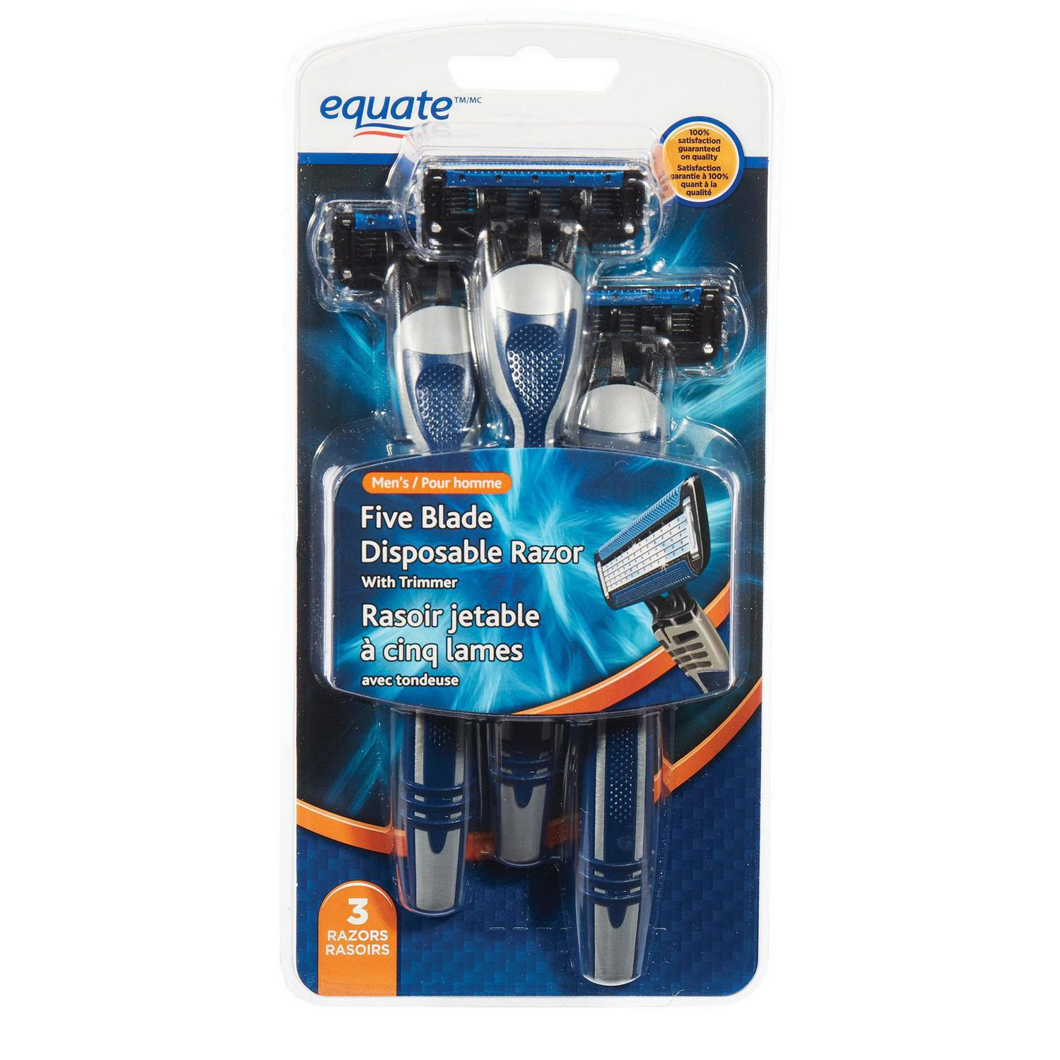 Equate Five Blade Disposable Razor with Trimmer for Men, Pack of 3 Razors | Walmart (CA)