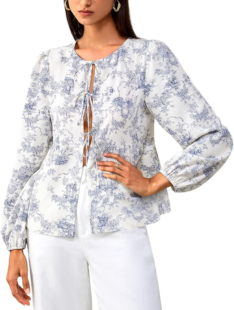 Women's Long Sleeve Blouse, Casual Shirt Top for Daily, Work & Vacation Outfits | Amazon (US)
