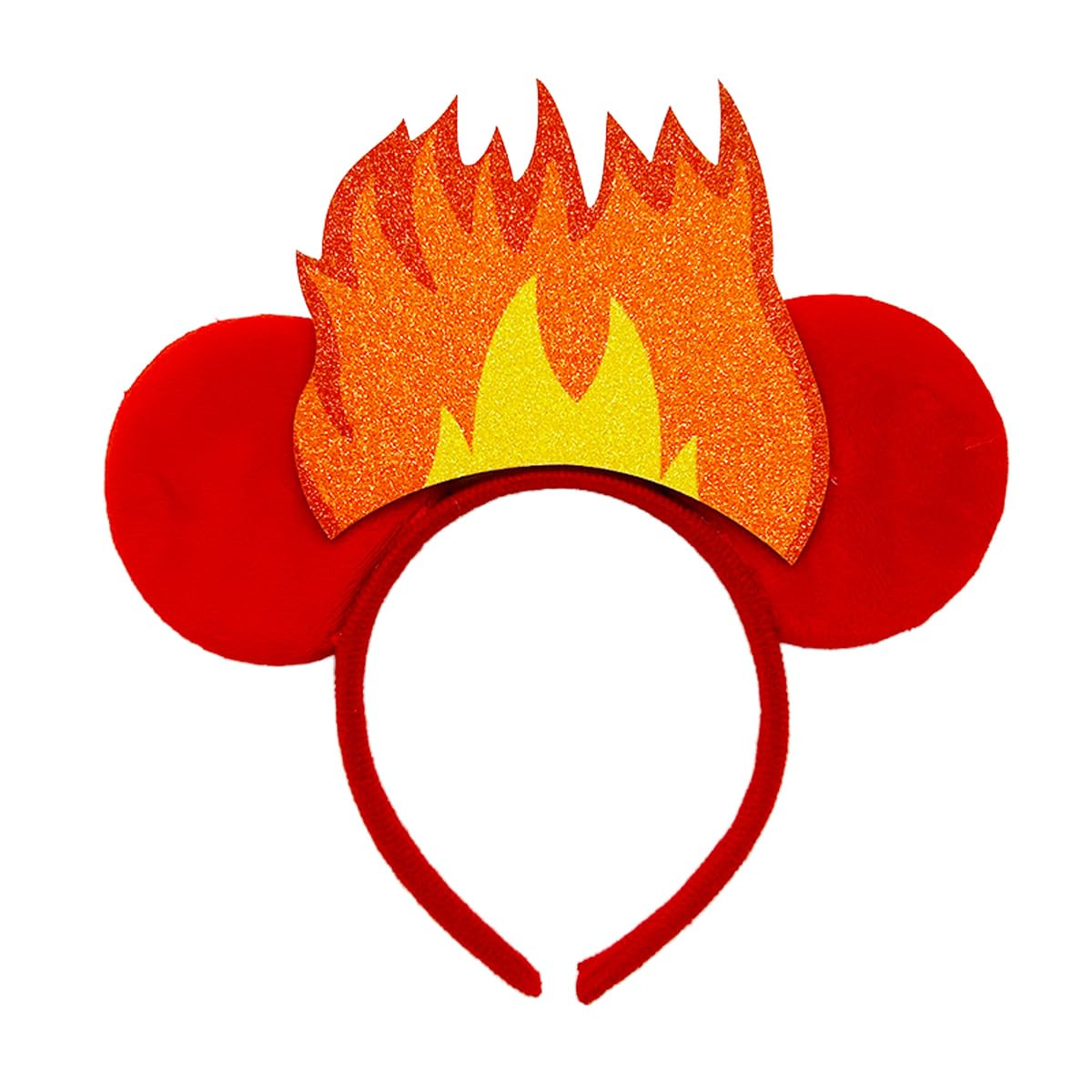 Anger Flames Mouse Ears Headband, Costume Party Cosplay Accessory, Red; TGNN | Amazon (US)