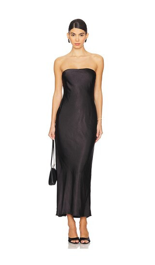 MORE TO COME Emma Strapless Maxi Dress in Black. - size XS | Revolve Clothing (Global)