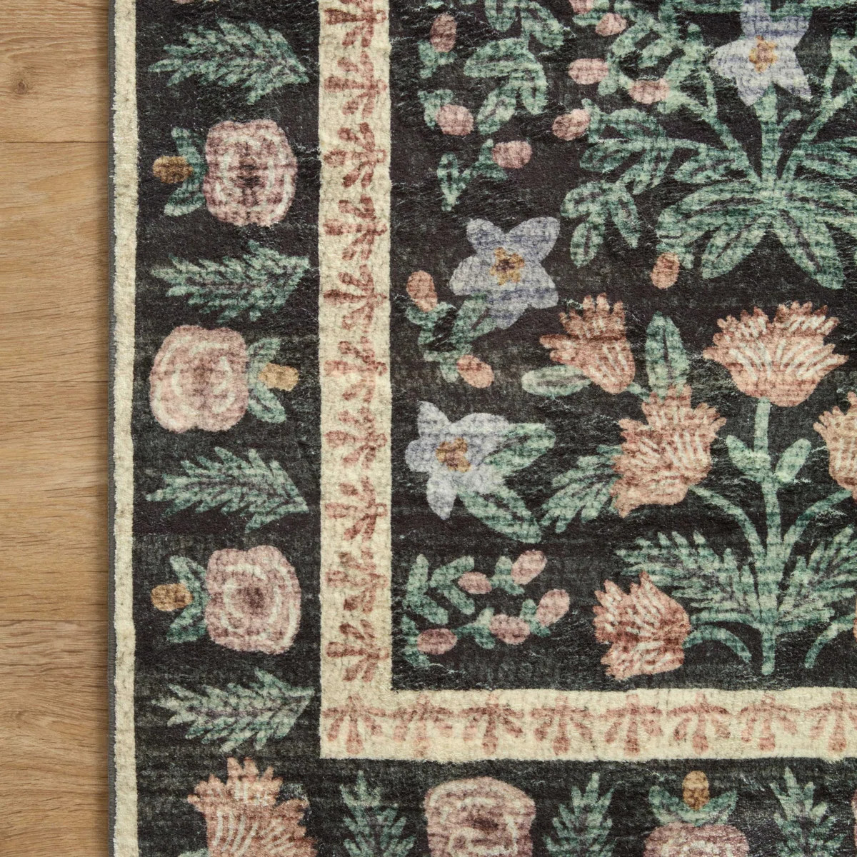 Rifle Paper Co. x Loloi Eden Mughal Garden Black Rug feat. CloudPile | Wayfair North America