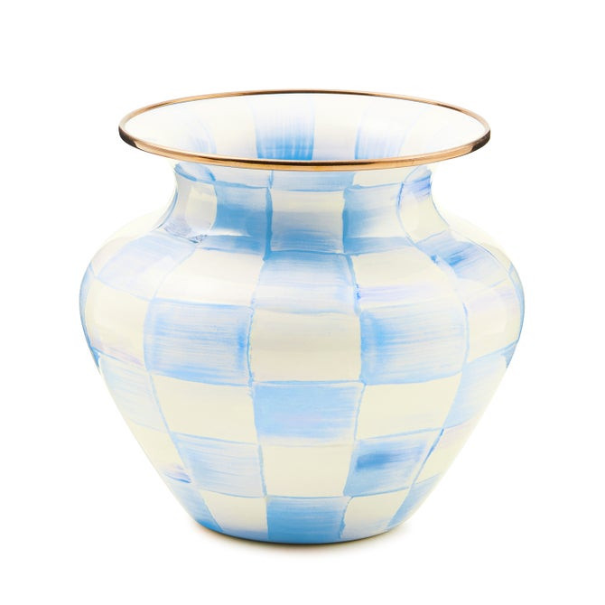 Sky Check Large Vase | MacKenzie-Childs