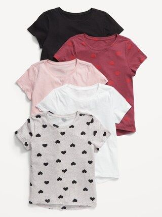 Softest Short-Sleeve T-Shirt Variety 5-Pack for Girls | Old Navy (US)