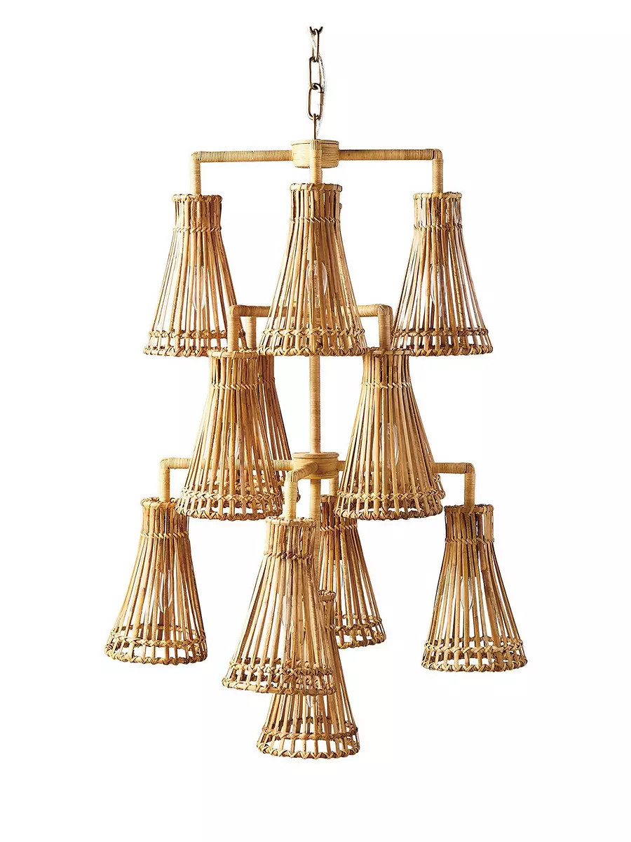 Cascais Rattan Chandelier | Serena and Lily