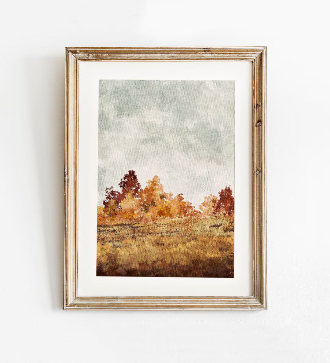 Fall Landscape Print, Autumn Landscape Printable Wall Art, Autumn Painting, Fall Wall Decor, Fall... | Etsy (US)