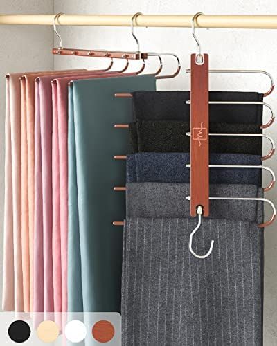 MORALVE Pants Hangers Space Saving - Hangers for Clothes Hanger Organizer - Jean Hangers Pants Ra... | Amazon (US)