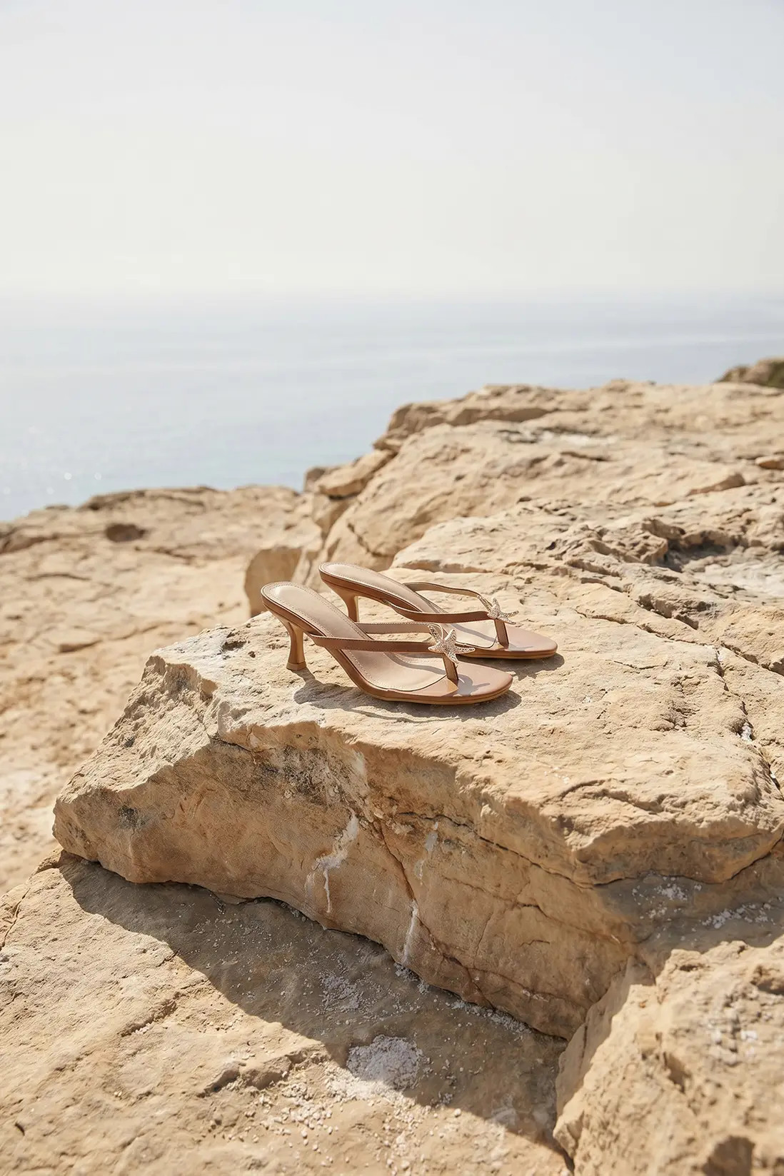 Camel Starfish Trim Toe Post Heeled Mules | Boohoo | Boohoo.com (UK & IE)