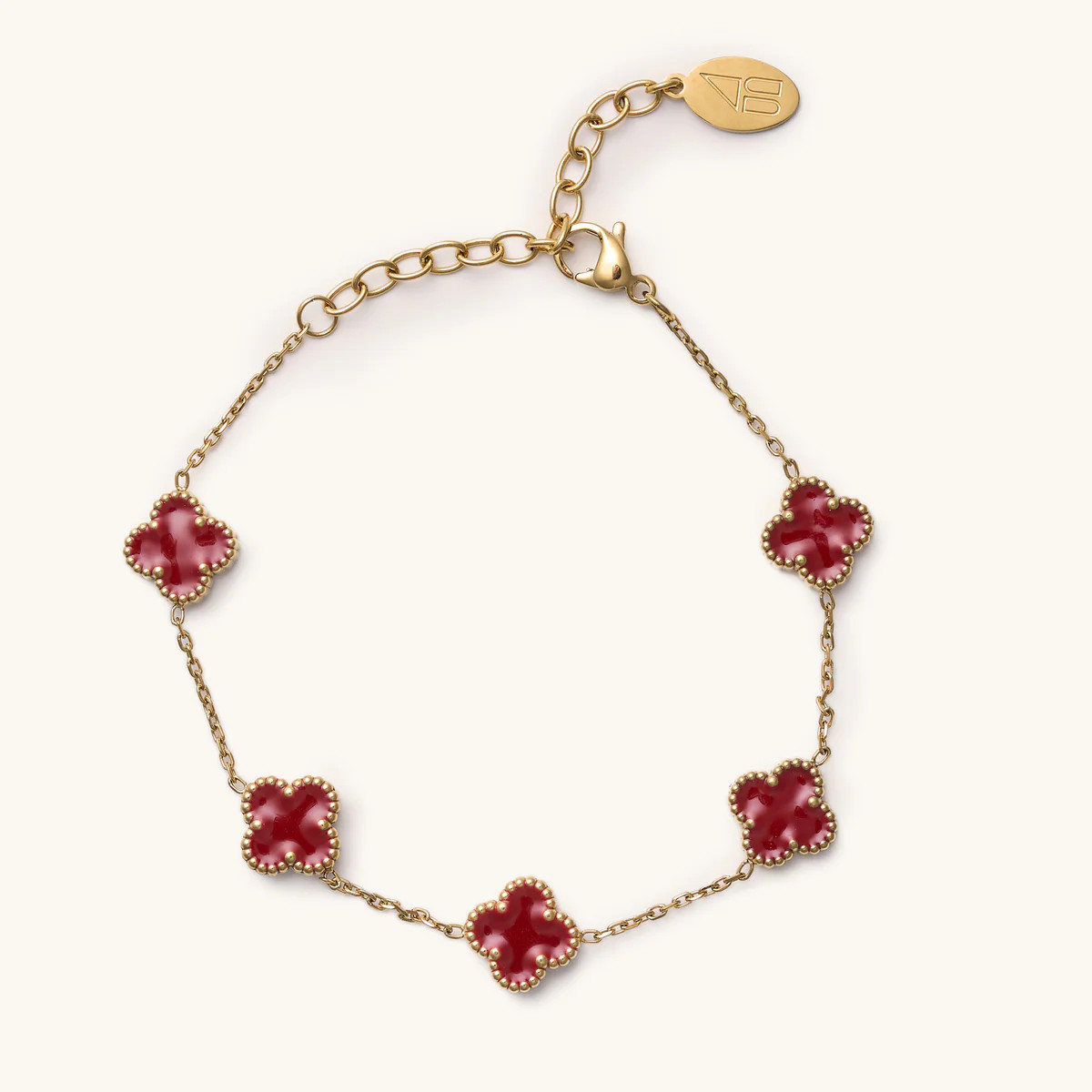 Red Mini Flora Bracelet | Nikki Smith Designs