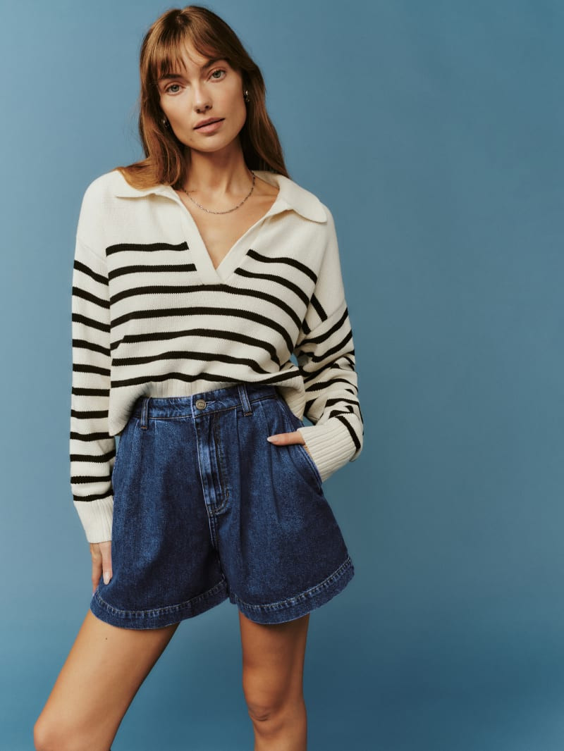 Francis High Rise Pleated Shorts | Reformation (Global)