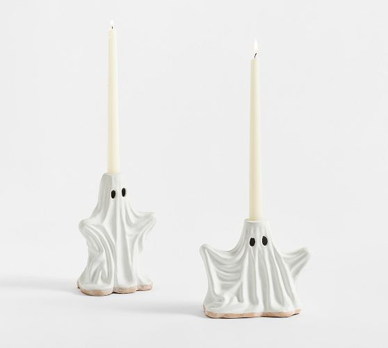 Ceramic Ghost Candle Holder | Pottery Barn (US)