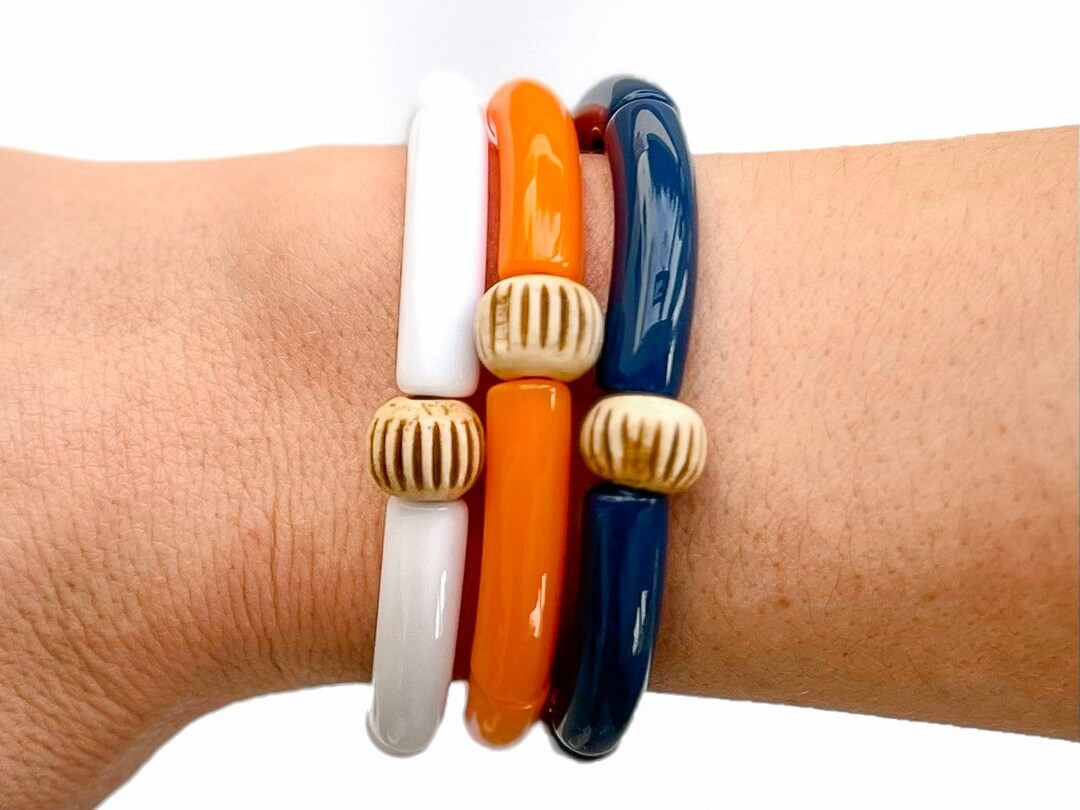 UVA Bracelets, UVA Jewelry, Virginia Bracelets, University of Virginia, Navy Orange Bracelet, Nav... | Etsy (US)