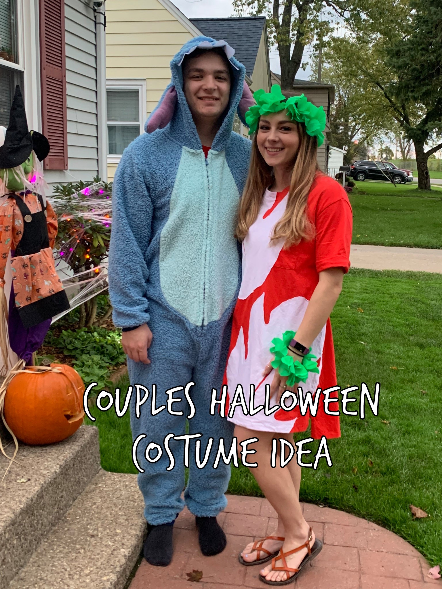 Couples Halloween costume inspo 🌺💙❤️ 

This Lilo and Stitch costume is such a cute, fun, and tropical Disney Halloween costume idea! Perfect for a couples costume, best friend costume, or even a Disney-inspired Halloween outfit. 🏝️ 

I love how easy it is to recreate this DIY Lilo costume with a red Hawaiian dress, flower hair clip, and flip flops, while Stitch’s look is cozy and fun with a blue onesie or plush pajama set. 🐾 

This makes for an instantly recognizable cartoon couples costume that’s both adorable and comfortable. Plus it’s also a great last-minute Halloween costume idea. Whether you’re heading to a Halloween party, passing out candy, or going to a Disney Halloween event, this look is the ultimate mix of cute, nostalgic, and island-inspired Halloween vibes. 🌺✨

Shop the full look here on LTK to recreate this Lilo and Stitch couples costume just in time for spooky season! 👻🎃

#LTKFindsUnder50 #LTKSeasonal #LTKHalloween