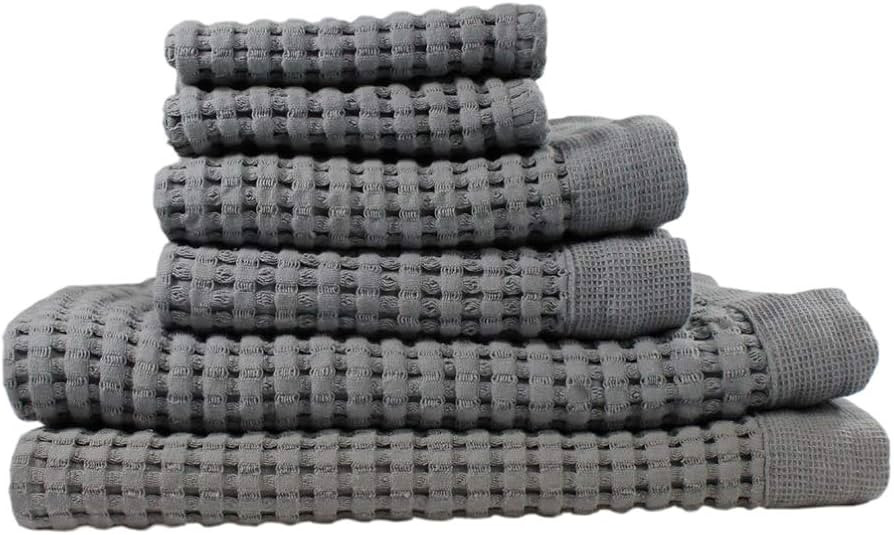 GILDEN TREE Waffle Towel Set Quick Dry Thin | 2 Bath Towels | 2 Hand Towels | 2 Washcloths, Moder... | Amazon (US)