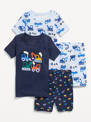 Snug-Fit Graphic Pajama 4-Piece Set for Toddler & Baby | Old Navy (US)