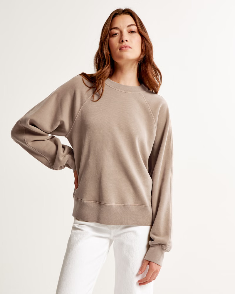 Women's Essential Raglan Classic Sunday Crew | Women's Tops | Abercrombie.com | Abercrombie & Fitch (US)