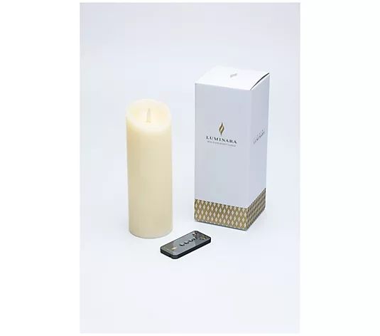 Luminara 8" Unscented Wax Flameless Candle & Re mote Control - QVC.com | QVC