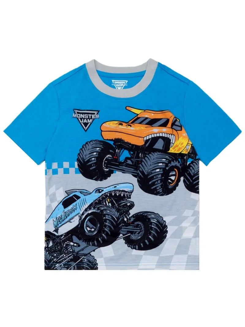 Monster Jam 2-Piece Short Sleeve and Short Pajama Set, 4-12 | Walmart (US)