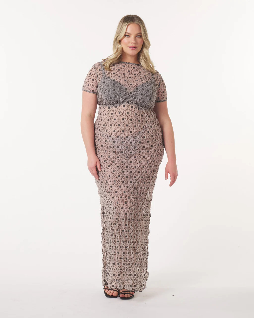 Daisy Maxi Dress in Lace Mesh | What Lo Wants