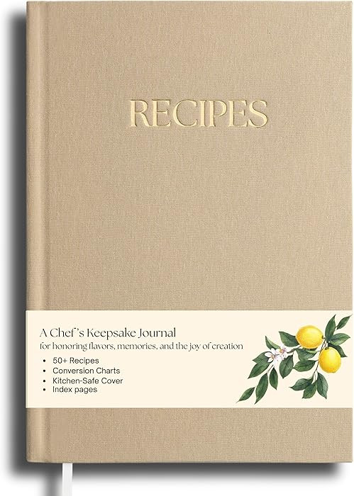 Recipe Book to Write in Your Own Recipes - Recipe Book - Premium Water-Resistant Fabric Hard-Cove... | Amazon (US)