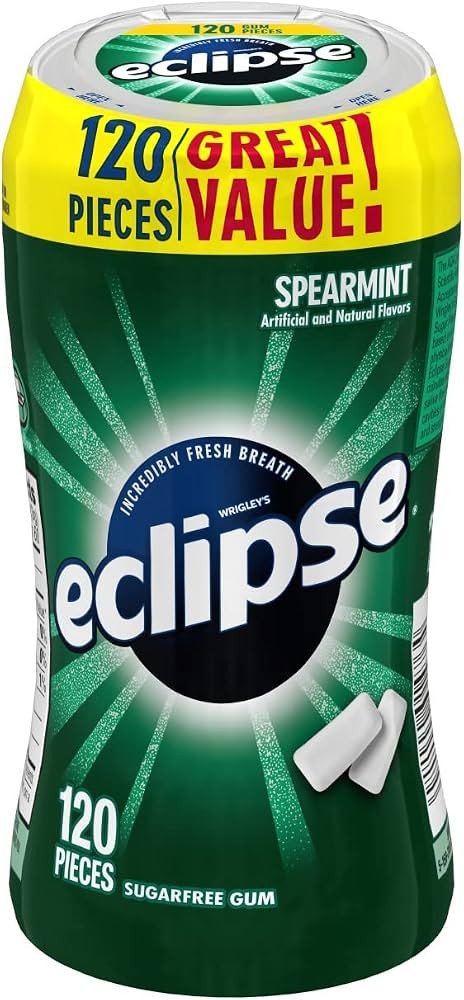 Eclipse, Sugar Free Gum Spearmint, 120 ct | Amazon (US)