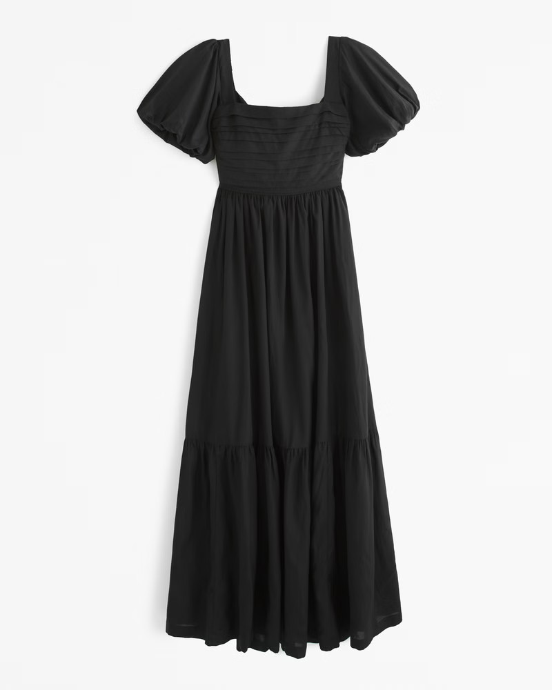 Women's The A&F Emerson Drama Bow-Back Maxi Dress | Women's Clearance | Abercrombie.com | Abercrombie & Fitch (US)
