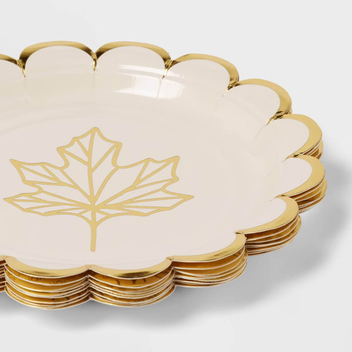 Thanksgiving 10ct Scalloped Leaf Snack Plates - Spritz™ | Target