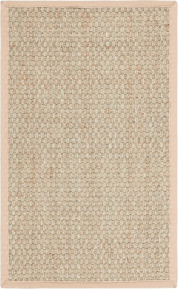 SAFAVIEH Area Rug 3x5 - Natural Fiber Collection - Natural & Beige, Seagrass, Basketweave Pattern... | Amazon (US)