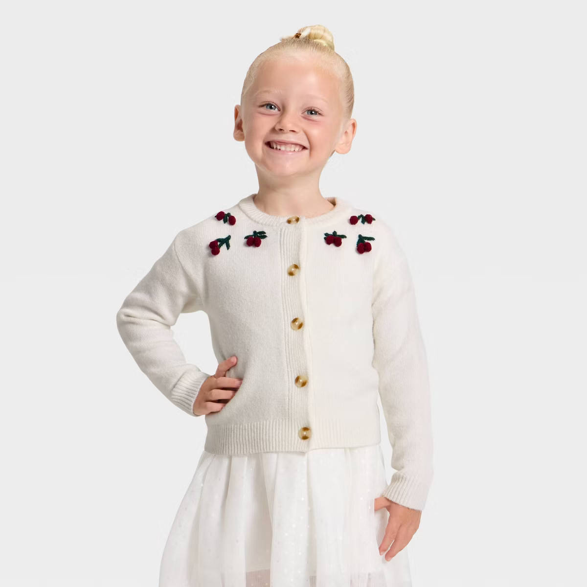 Toddler Girls' Crewneck Cardigan - Cat & Jack™ | Target