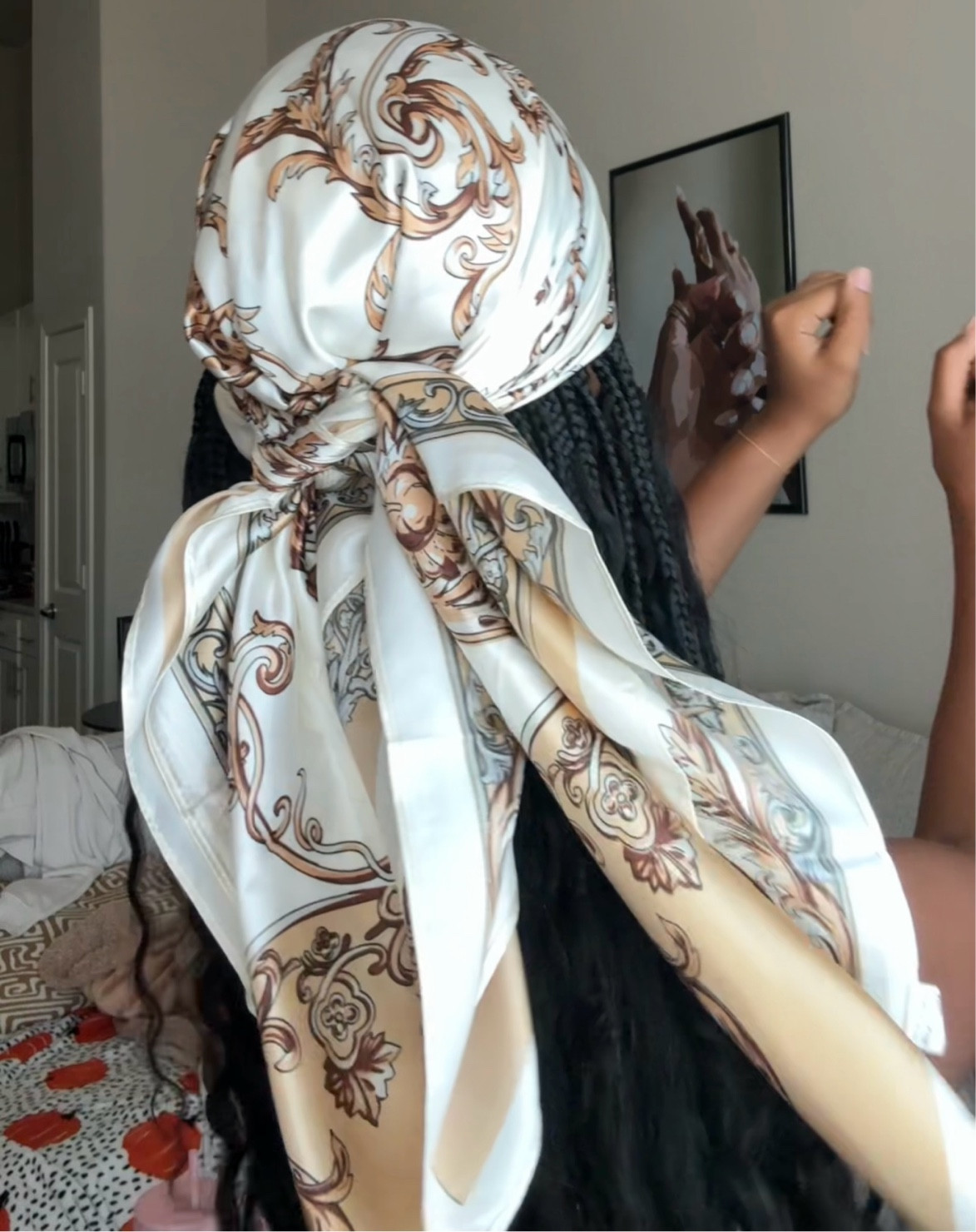 Silk Head Scarfs - Pattern, Decorative, Square, Bandana