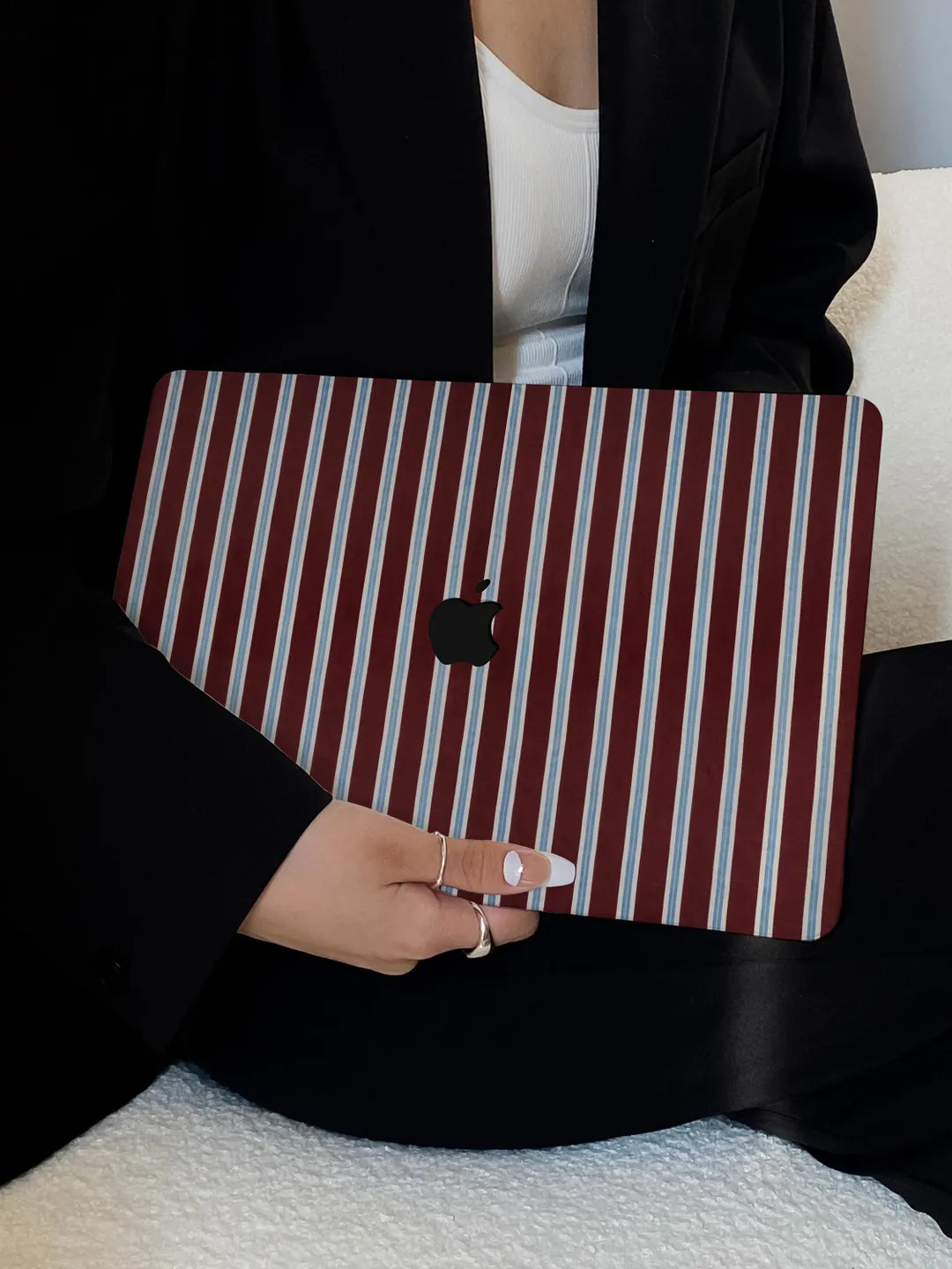 Burgundy & Blue Striped Case for New MacBook Pro 14 Pro A2442 Pro 16 Inch 2022 M2 Air 13 A2681 M2... | Etsy (US)
