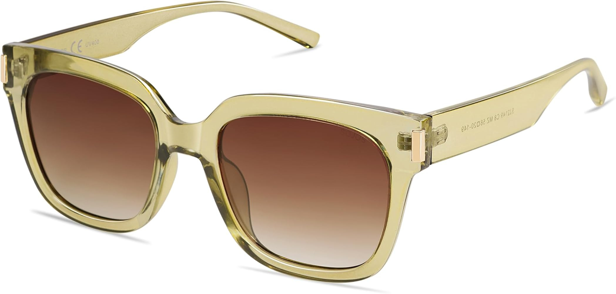 SOJOS Classic Polarized Sunglasses for Women Men Trendy Square Frame SJ2149 | Amazon (US)