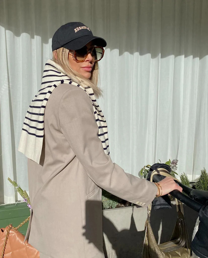 Varsity Cap -  Black/Nude | Adanola UK