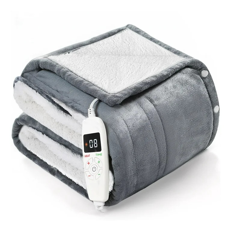 YGXNEWER 50" x 60" Electric Heated Blanket with 10 Heating Levels & 1-8H Auto-off, Machine Washab... | Walmart (US)
