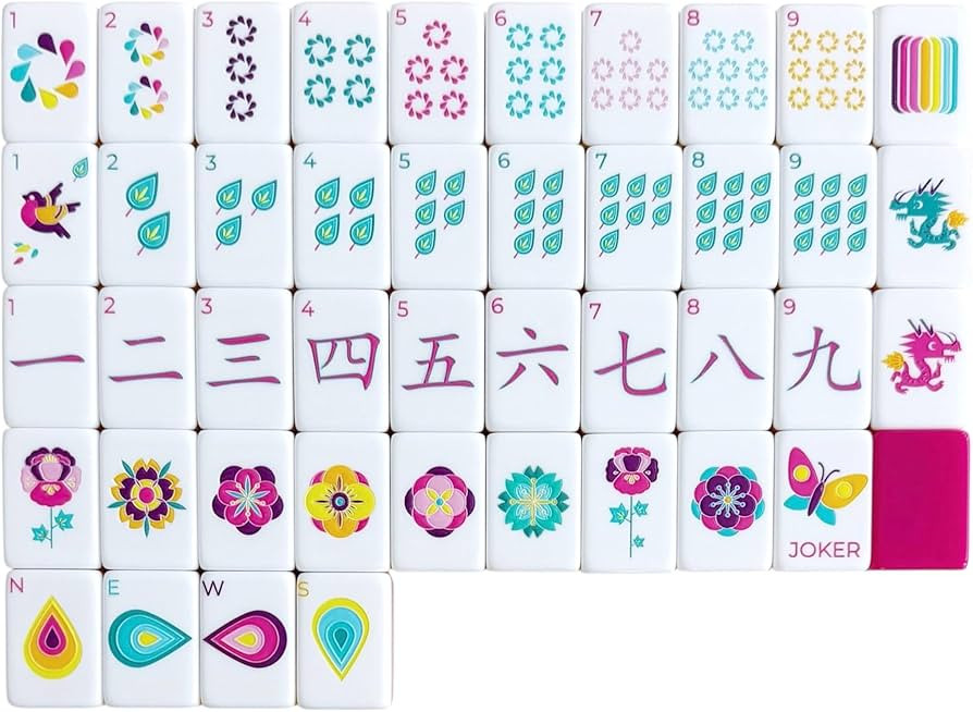 American Mahjong Tile Set \u2013 160 Engraved 4-Layer Tiles, Bold and Colorful Modern Vibrant Des... | Amazon (US)