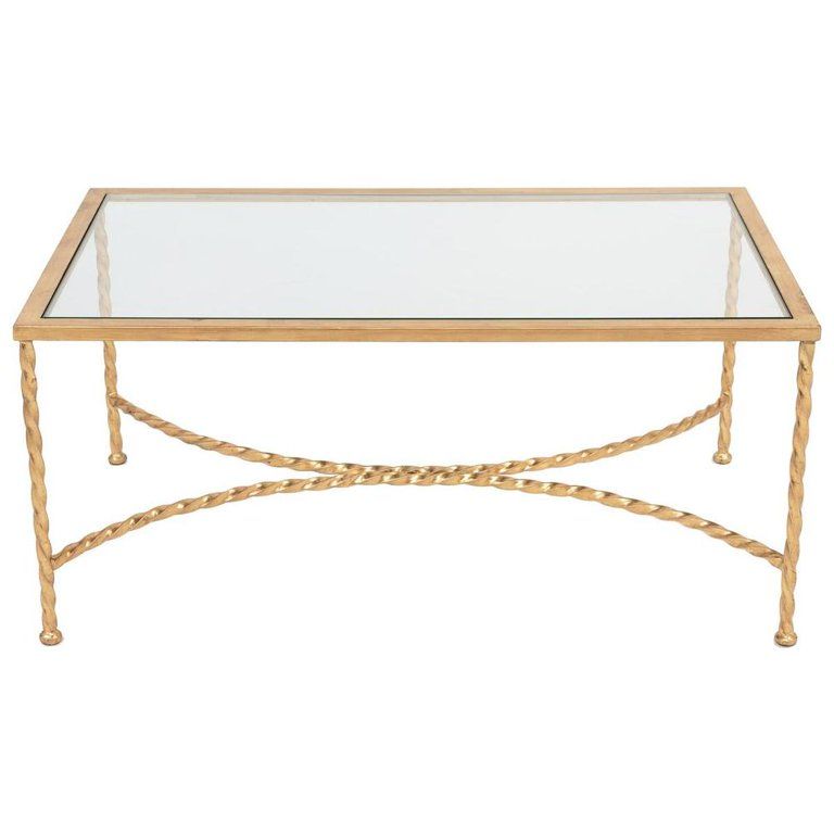 safavieh couture gold finish coffee table | Walmart (US)