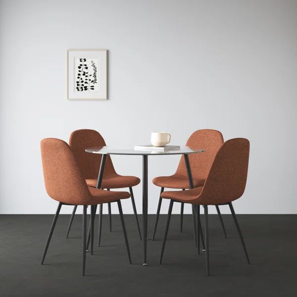 Anitrea 4-Person Round Glass Dining Table Sets | Wayfair North America