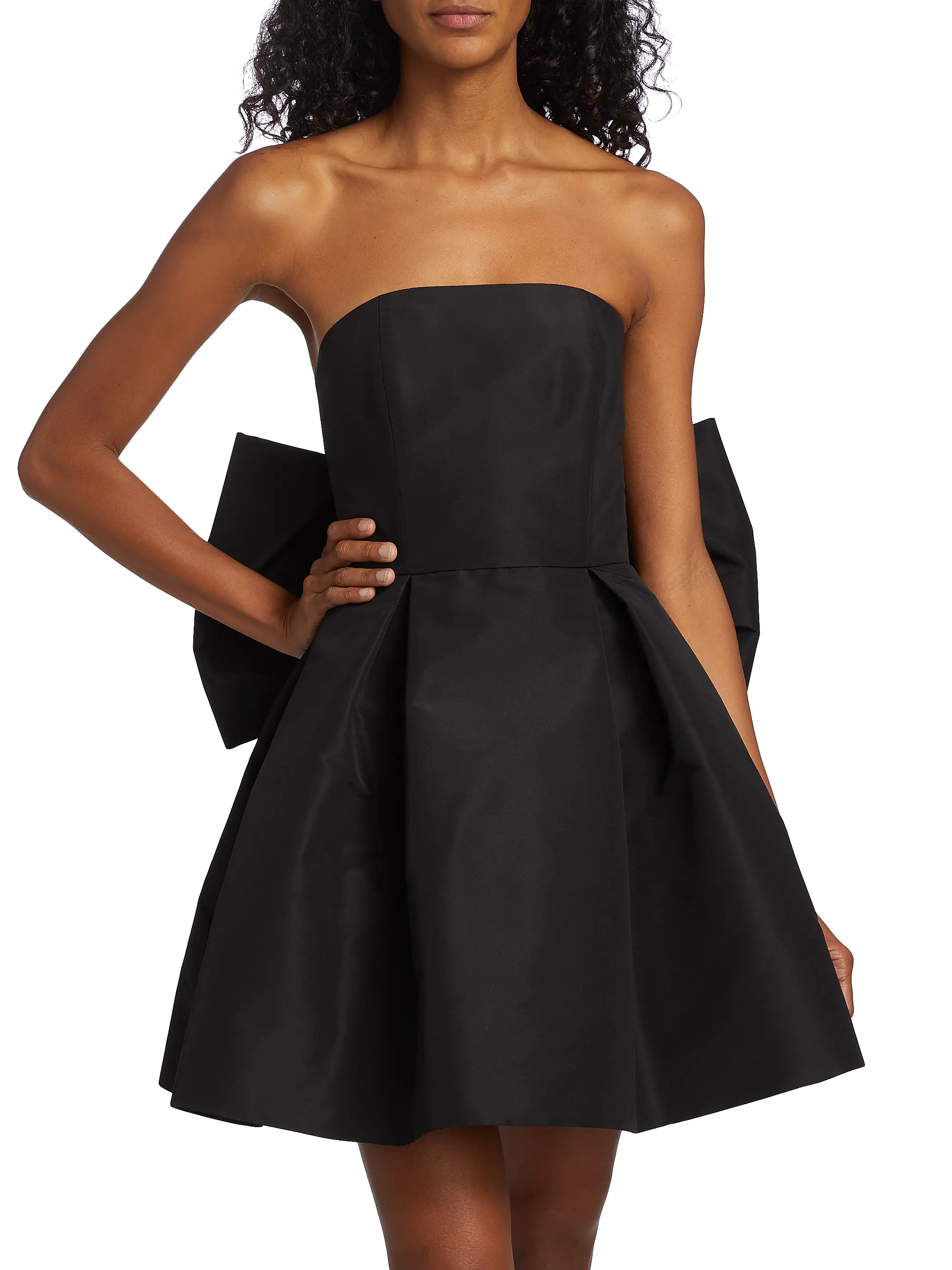 Paige Silk Faille Bow Minidress | Saks Fifth Avenue