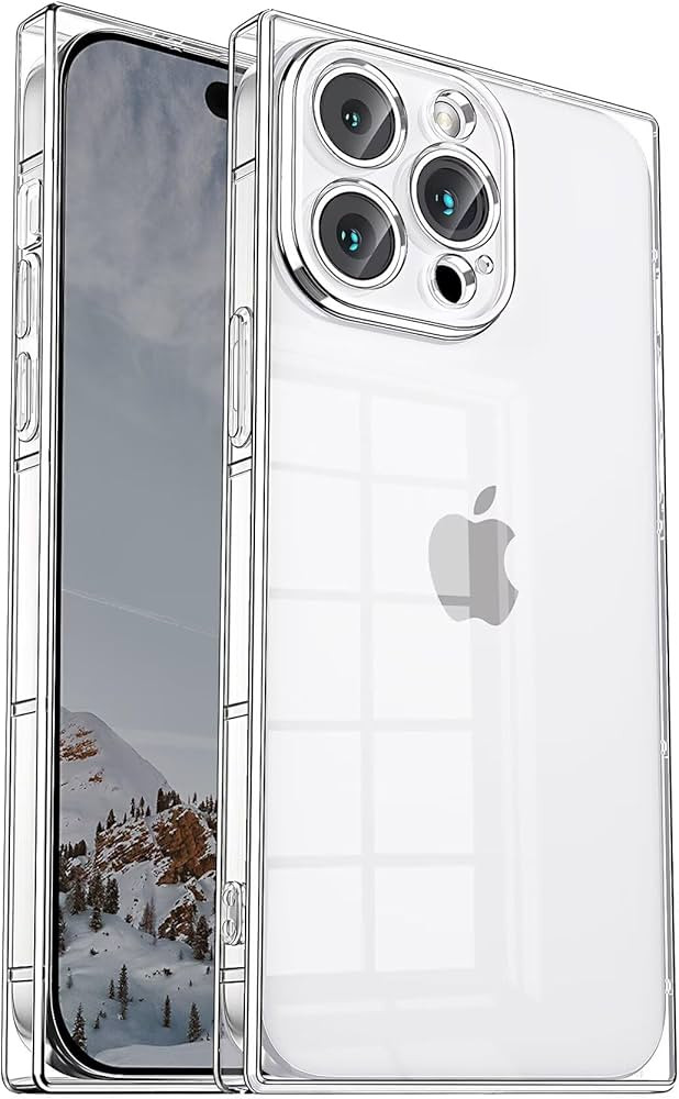 Tzomsze Case for iPhone 15 Pro Max Clear Camera Protection&Reinforced Corners TPU Slim Shockproof Case Cover for Women Girls-Clear | Amazon (US)