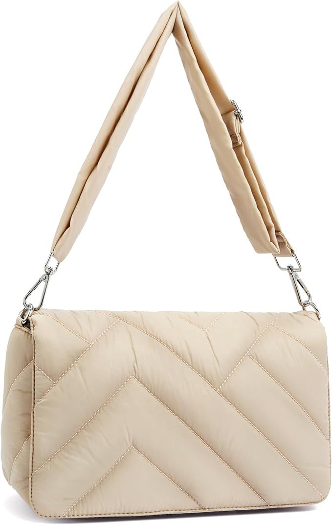 BOSTANTEN Quilted Crossbody Bags for Women Puffer Bag Designer Purse Lightweight Shoulder Handbag... | Amazon (US)
