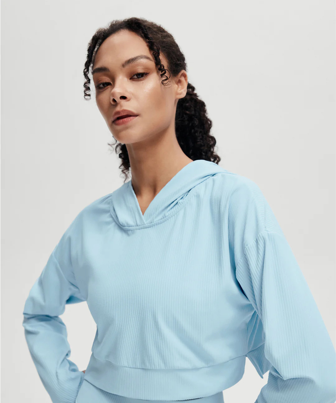 Ribbed Cropped Hoodie | ShopAthluna