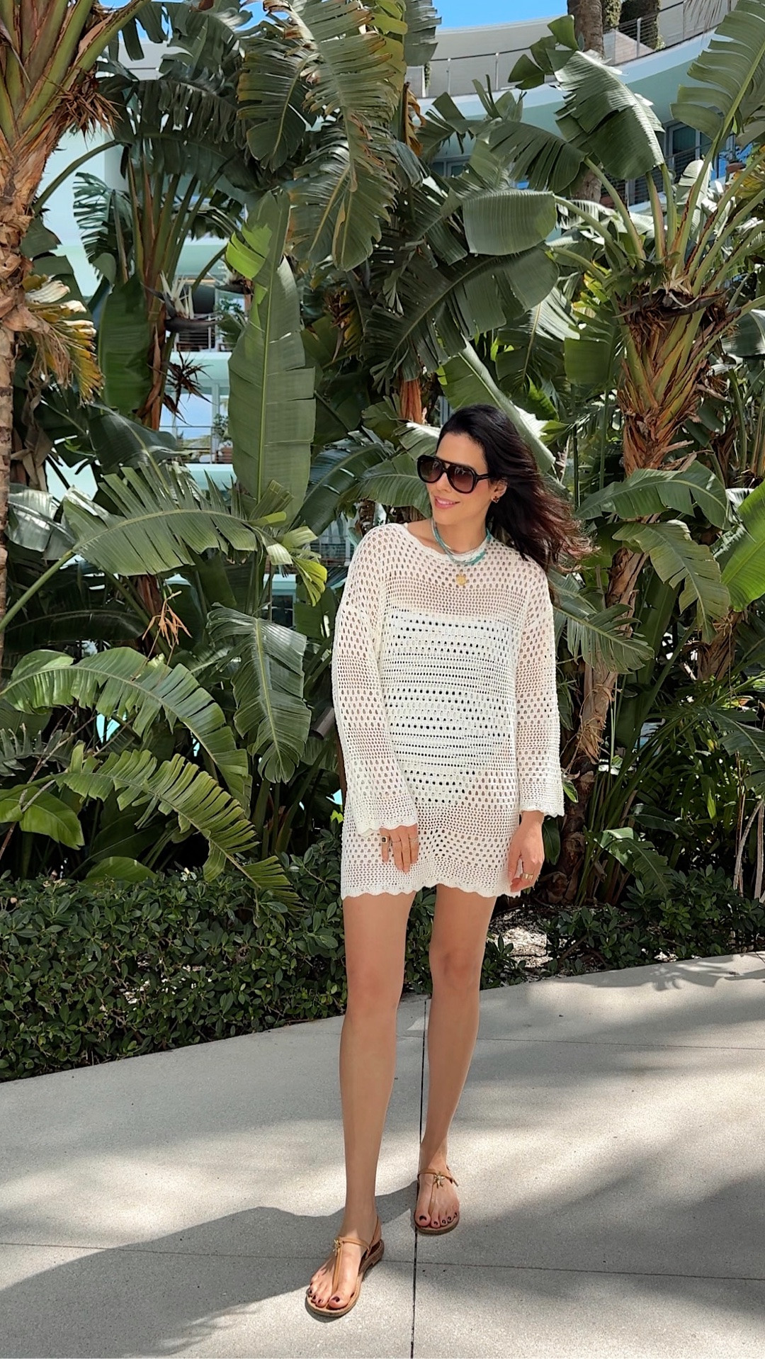 If you’re looking for chic summer resort wear on a budget, this Amazon crochet tunic is the find. ✨ Lightweight, flattering, and looks way more expensive than it is.

Styled it with my go-to blue & white swimsuit (currently on sale 🙌🏽) and my T-strap starfish sandals for a poolside look giving quiet luxury meets Miami vacation.

Comment “RESORT” for links & outfit details.

#LTKSwim #LTKTravel #LTKootd