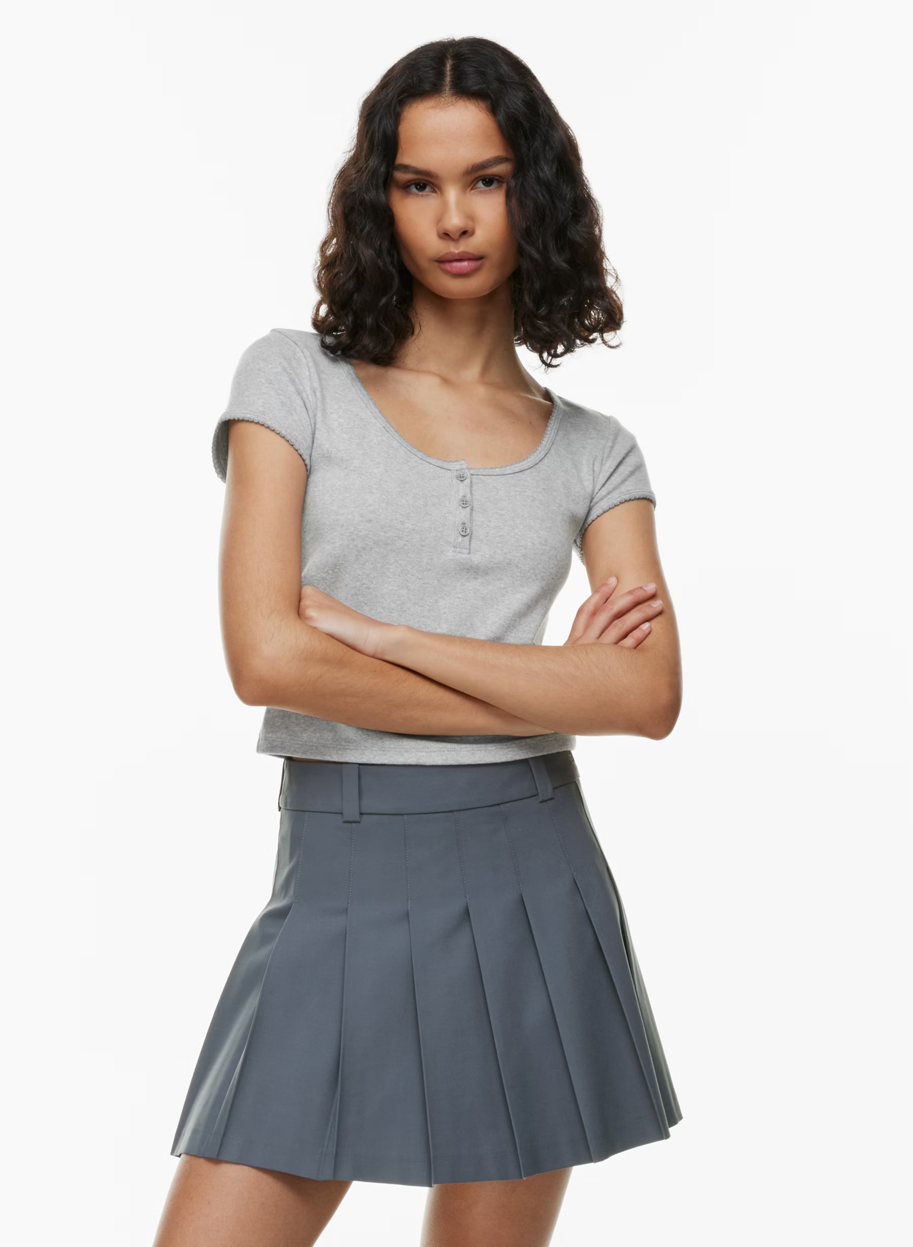 OLIVE MINI SKIRT | Aritzia