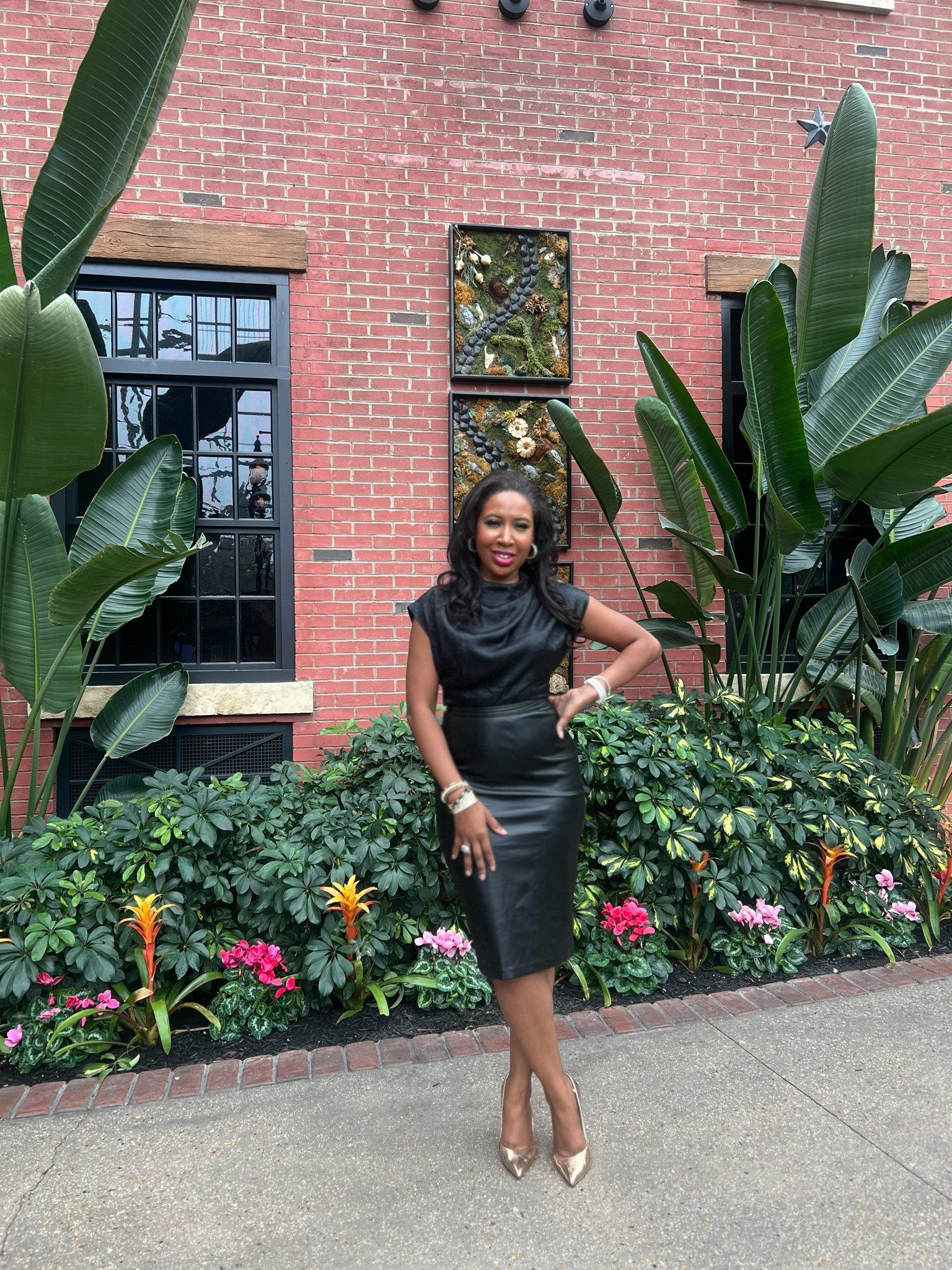 When in doubt, go for the gold ✨ Classic black dress with a touch of faux leather for that extra edge. 
#ootd #sleekandchic #allblack #fauxleather #outfitinspo

#LTKFallSale #LTKOver40 #LTKWorkwear