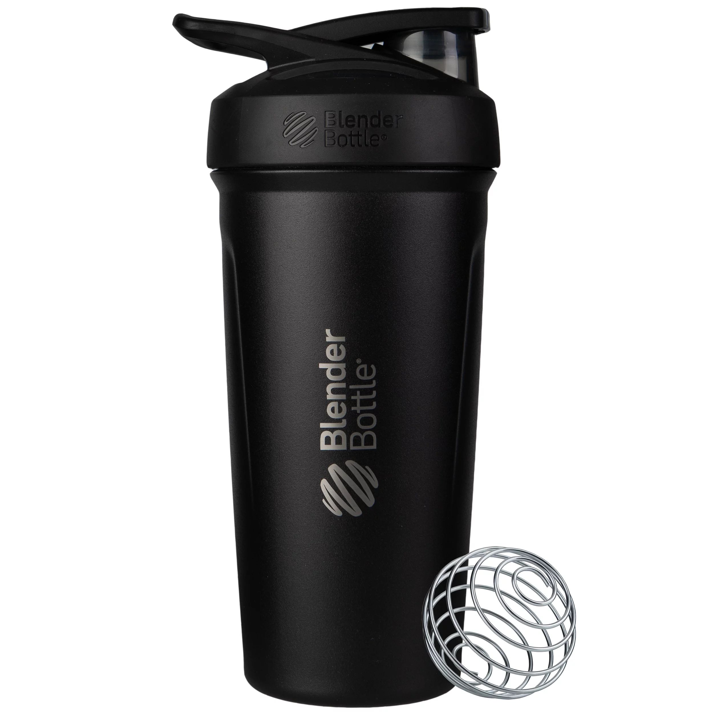 BlenderBottle Strada Insulated Stainless Steel Shaker Cup with Flip Cap, 24oz, Black | Walmart (US)