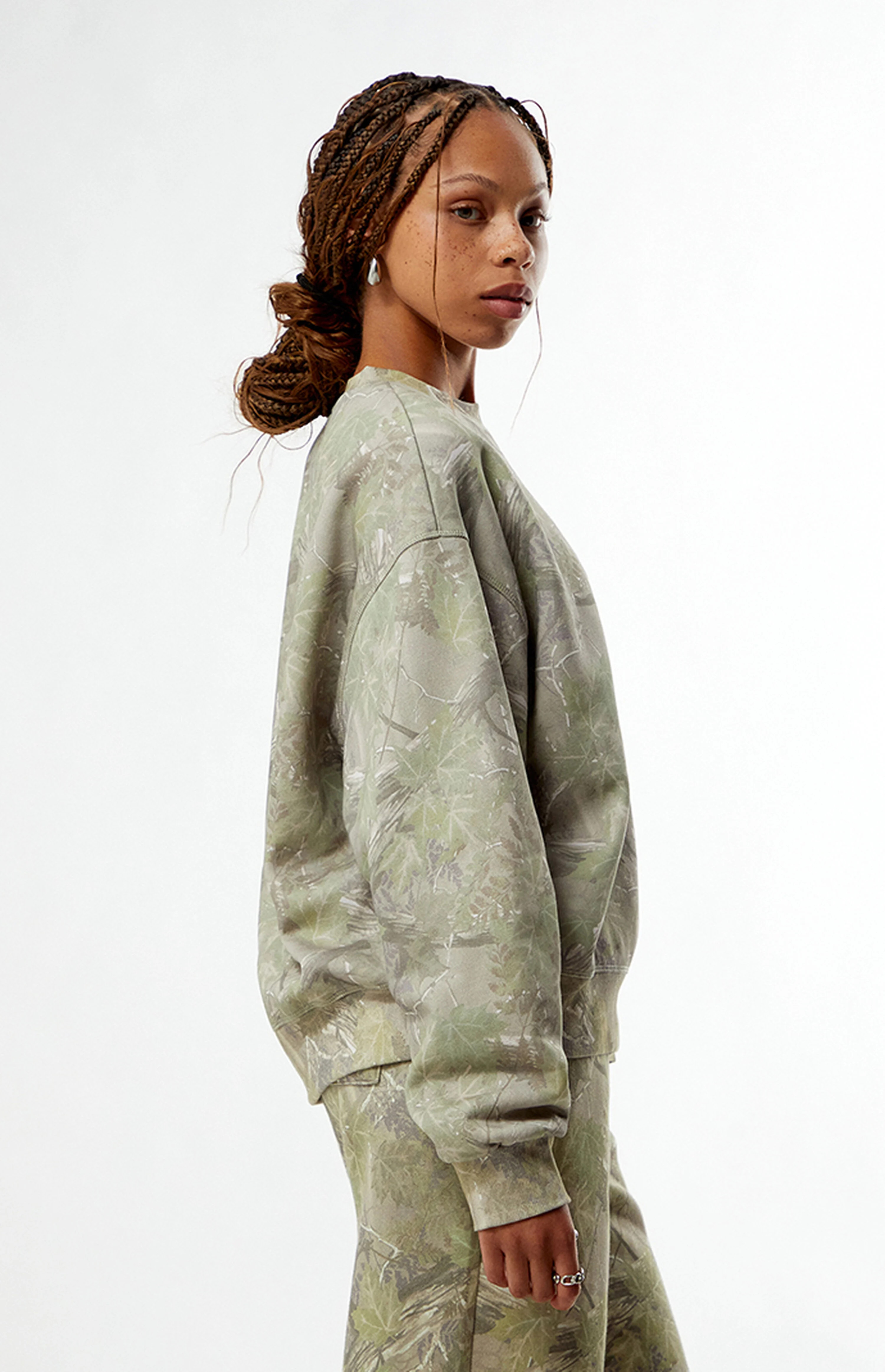 Pacsun Tree Camo Crew Neck Sweatshirt | PacSun